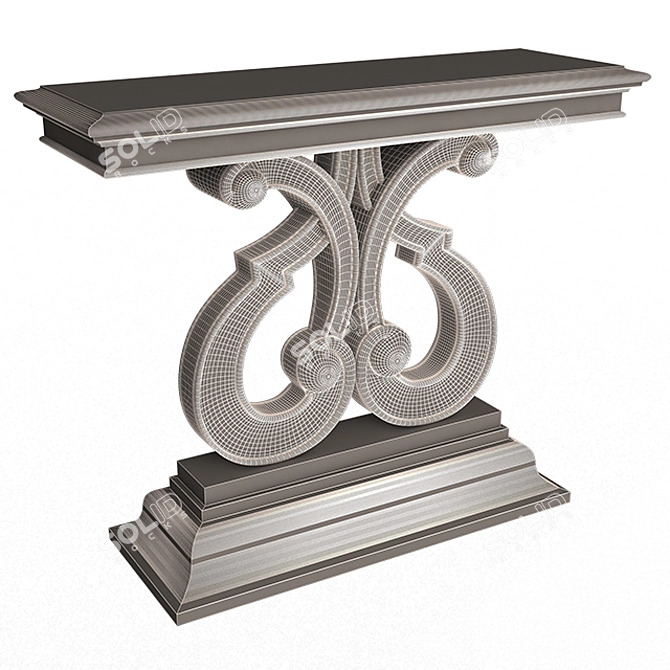 Elegant Luxury Console Table 3D model image 6
