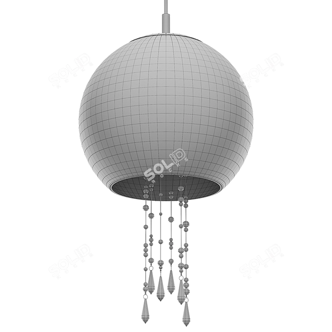 Elegant Papillon Art Glass Lamp 3D model image 3