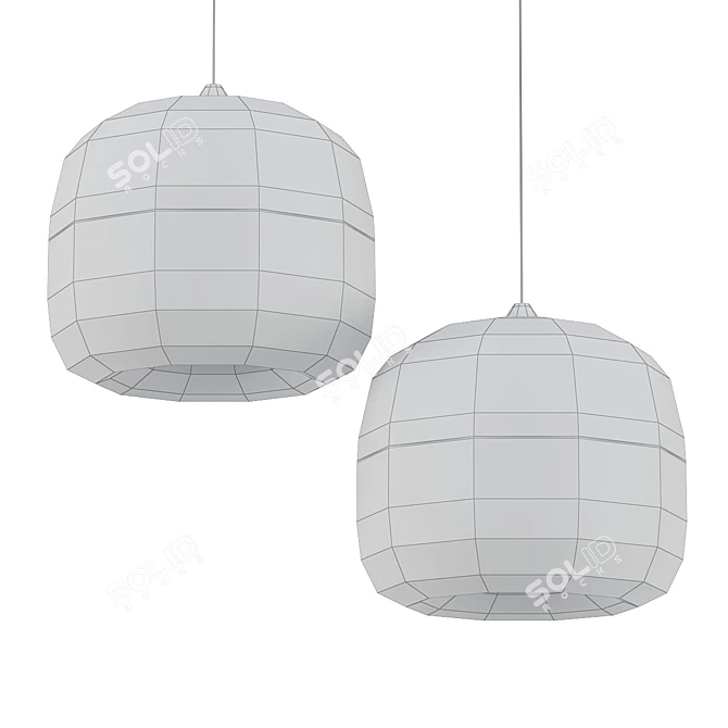 Elegant Glass Pendant Light 3D model image 2