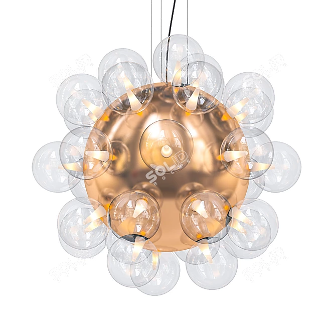 Elegant Eddy Sphere Chandelier 3D model image 1