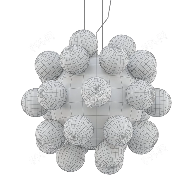 Elegant Eddy Sphere Chandelier 3D model image 2