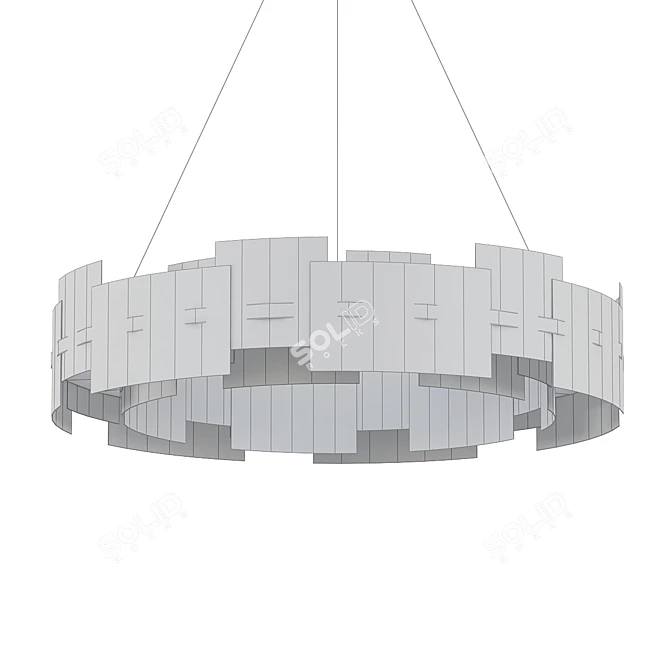 Modern Bronze LED Pendant Light 3D model image 2
