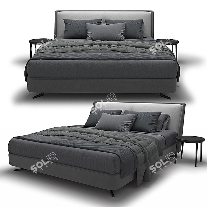 Stylish Minotti Bed: Modern Elegance 3D model image 1