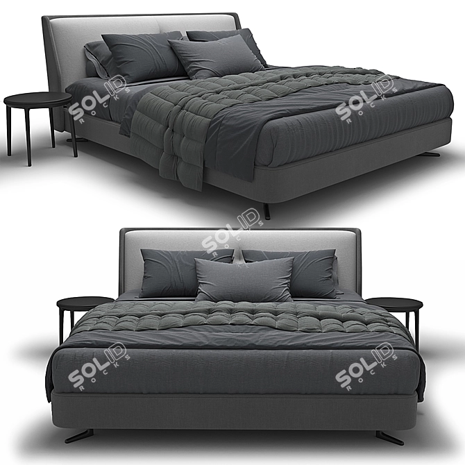 Stylish Minotti Bed: Modern Elegance 3D model image 2