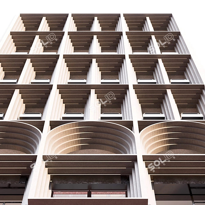 Classic Design Residential Building 3D model image 3