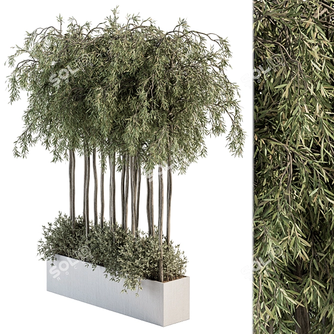 Botanical Bliss: Outdoor Plant Set 3D model image 2