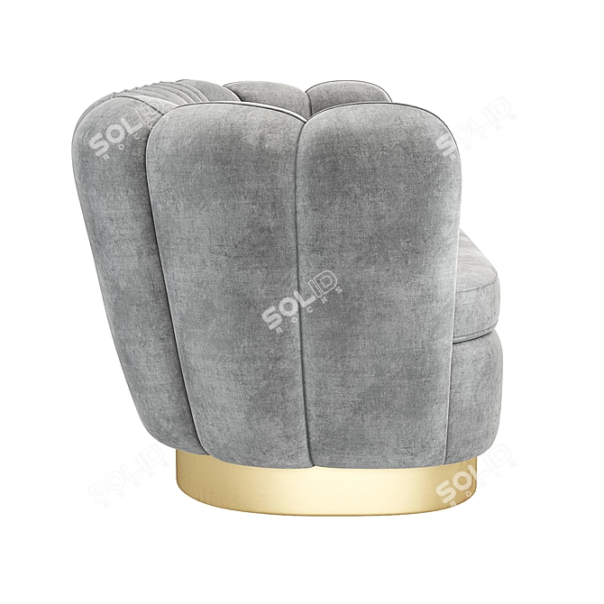 Elegant Mirage Velvet Sofa 3D model image 2