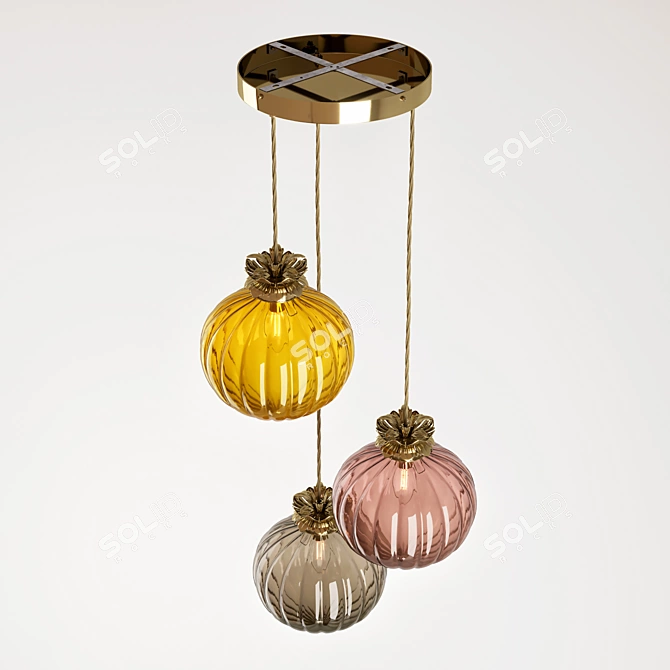 Title: Flora Cluster Pendant Light 3D model image 3