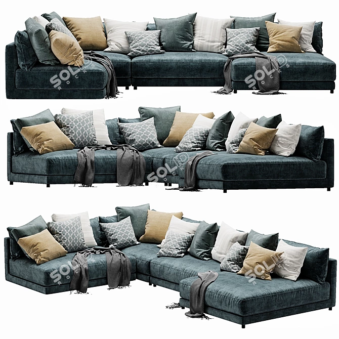 Modern Blanche Katarina Sectional 3D model image 3