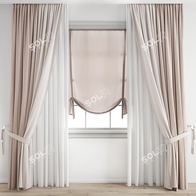 Defining Elegance: Curtain 299 3D model image 1