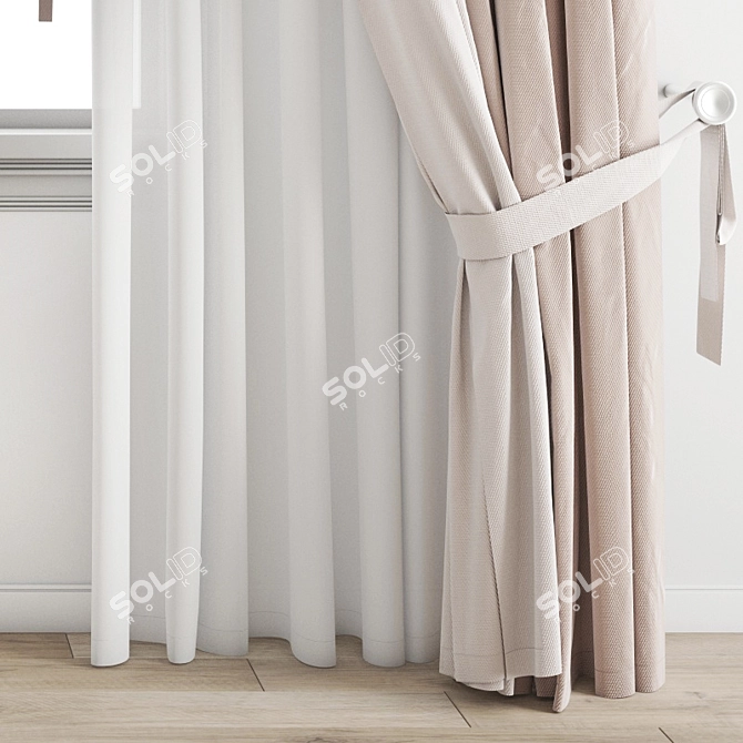 Defining Elegance: Curtain 299 3D model image 3
