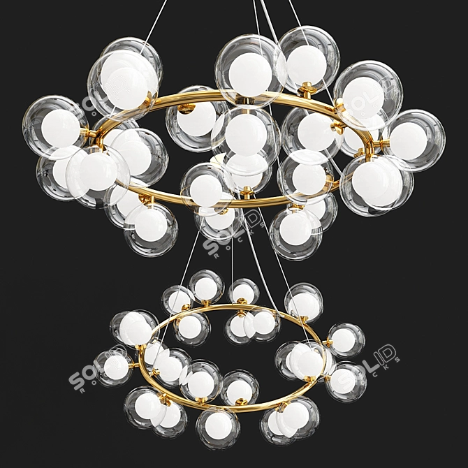 Elegant Illumination: LINDA Chandelier 3D model image 2
