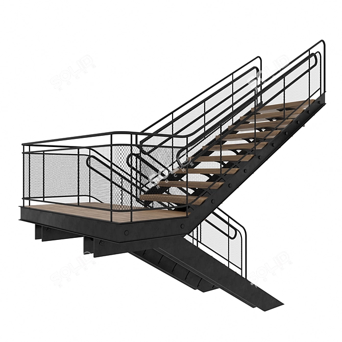  Versatile Staircase Design 3D model image 2