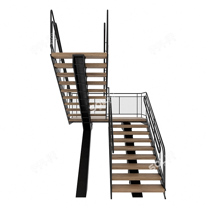  Versatile Staircase Design 3D model image 3