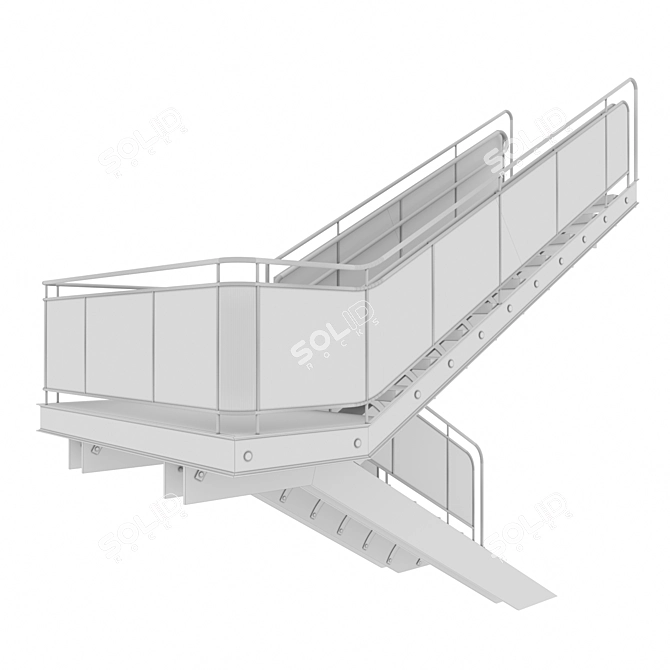  Versatile Staircase Design 3D model image 4