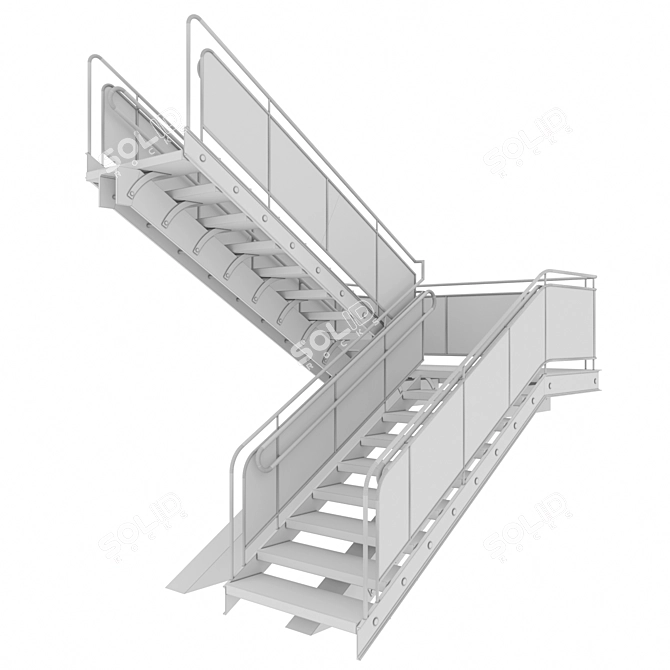  Versatile Staircase Design 3D model image 5