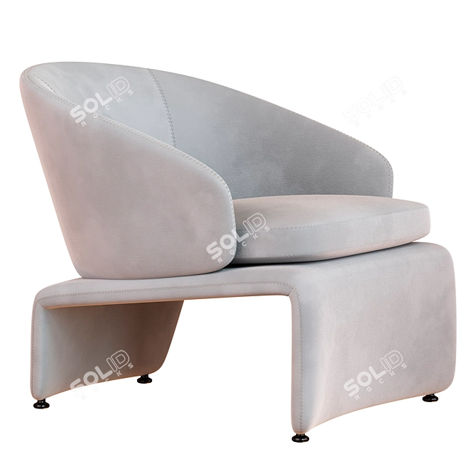 Modern Halley Armchair by Minotti 3D model image 1