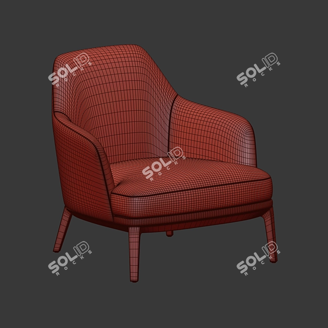 Poliform Jane Large Armchair: Stylish, Spacious, and Comfortable 3D model image 4