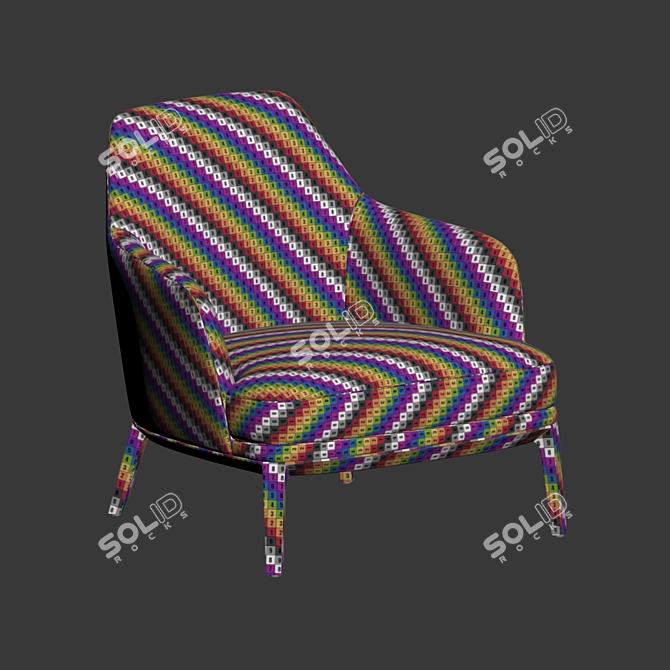 Poliform Jane Large Armchair: Stylish, Spacious, and Comfortable 3D model image 5