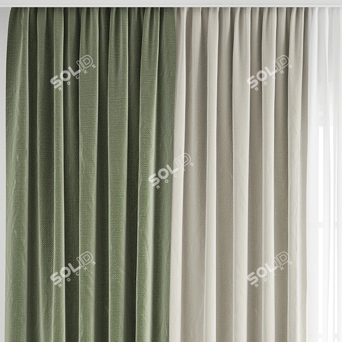 Polygonal Curtain Model 3D model image 4