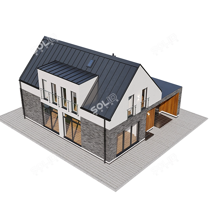 Modern Luxury Villa 3D model image 4