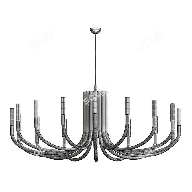 Elegant Rousseau Chandelier by Kelly Wearstler 3D model image 2