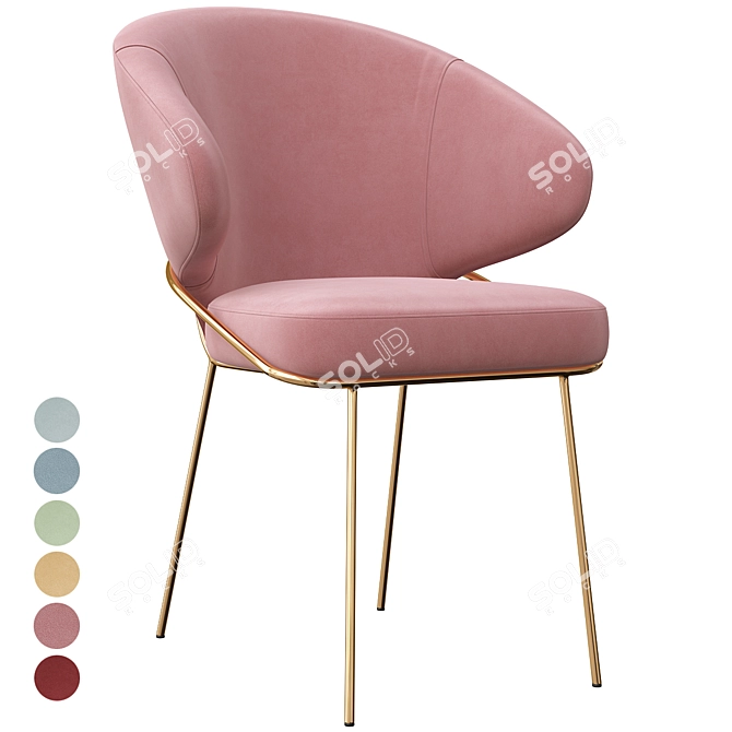 Elegant Kinley Dining Chair | Modern Design 3D model image 1