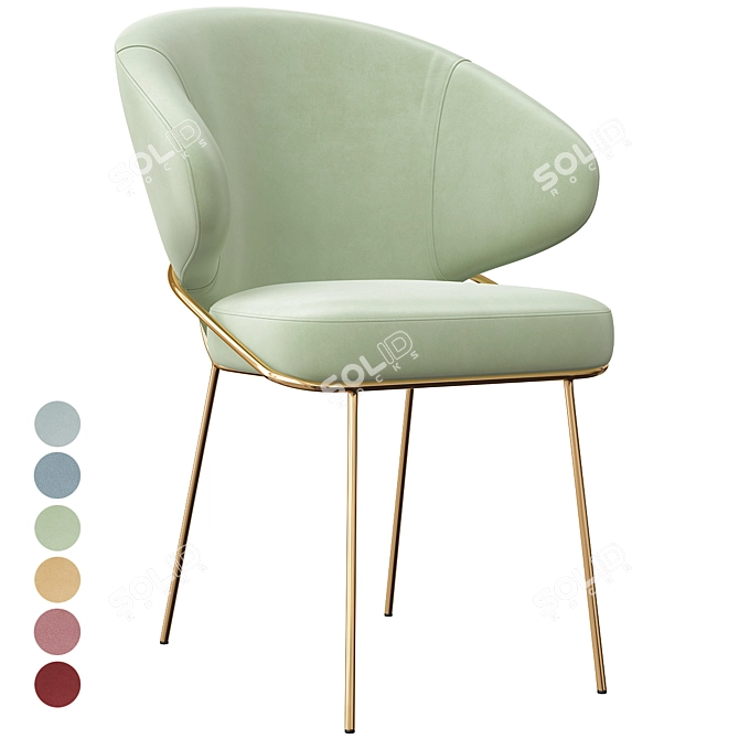 Elegant Kinley Dining Chair | Modern Design 3D model image 3