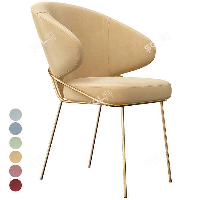 Elegant Kinley Dining Chair | Modern Design 3D model image 4