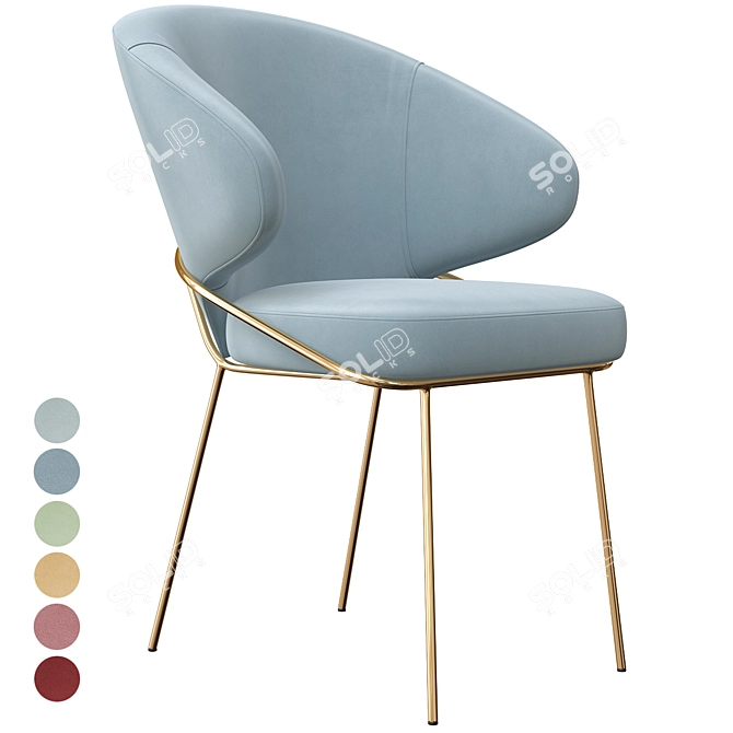 Elegant Kinley Dining Chair | Modern Design 3D model image 5