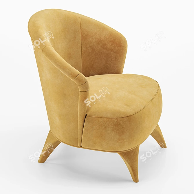 1950 ATMOSFERA Armchair: Italian Craftsmanship by Vibieffe 3D model image 4