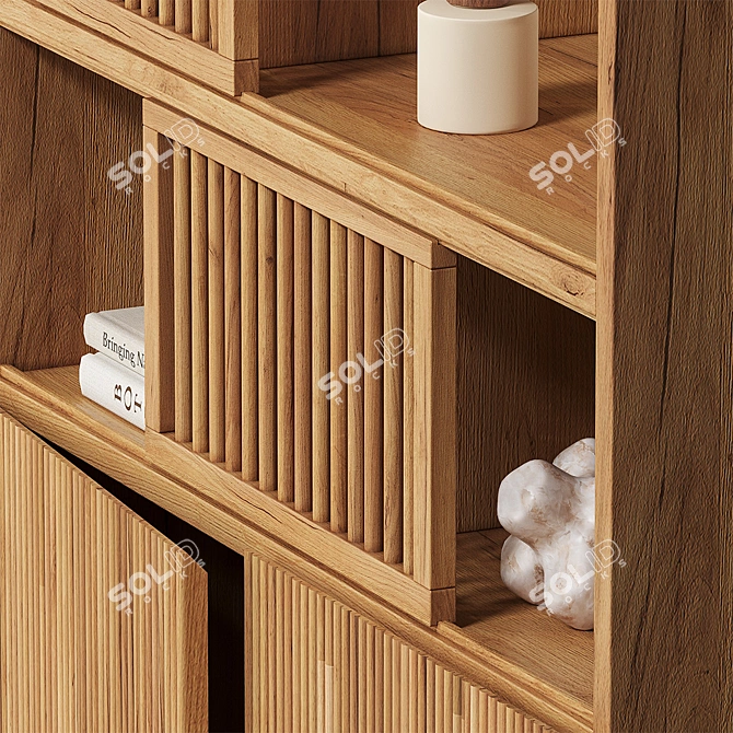 BILBAO Oak Bookcase: Modern Design, Functionality 3D model image 7