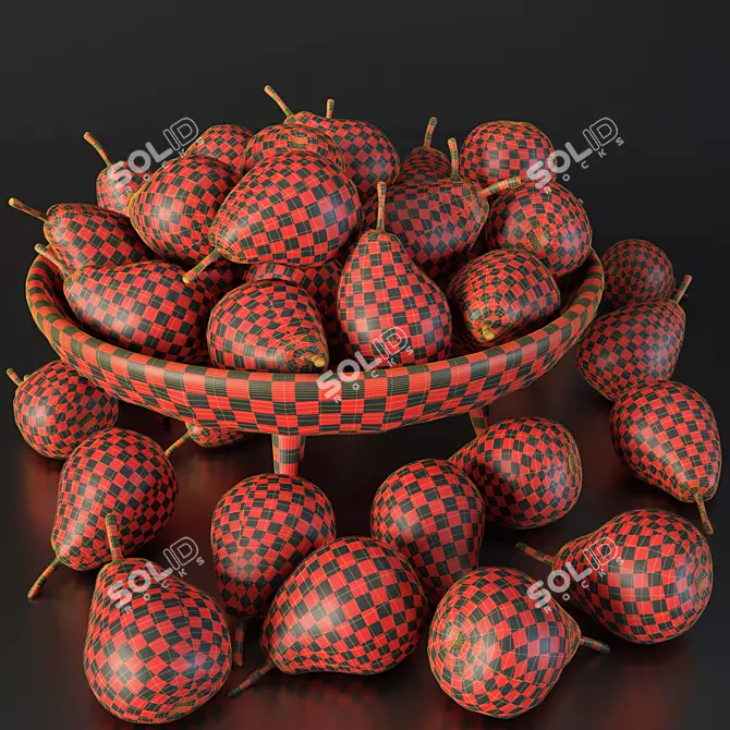 Juicy and Fresh Pears 3D model image 2