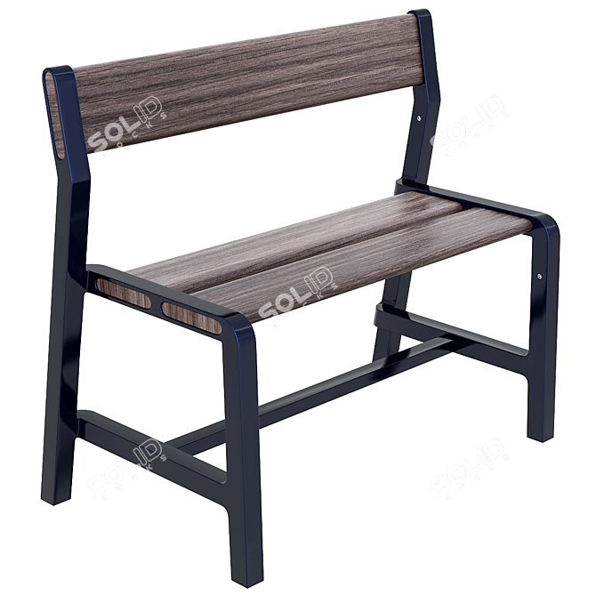 Modern Beech Red Children's Bench - YPPERLIG by IKEA 3D model image 3