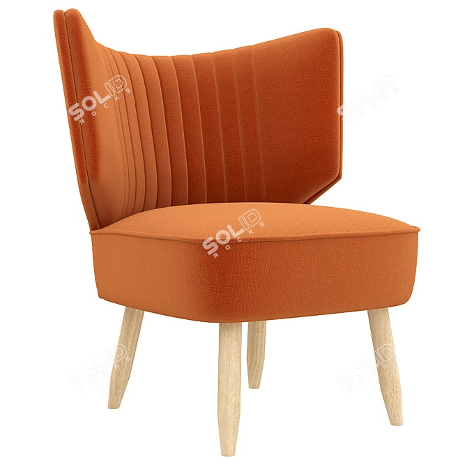 Duke Chair - Easy Velvet: Modern, Stylish, Comfortable 3D model image 1