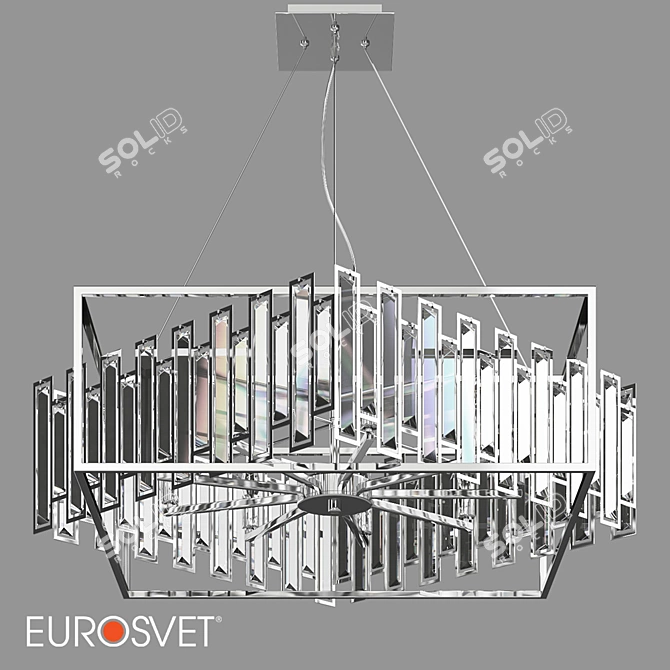 Crystal Cella Pendant Chandelier 3D model image 1