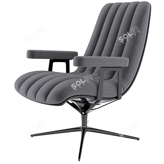 Title: Elegant Healey Lounge Armchair 3D model image 1