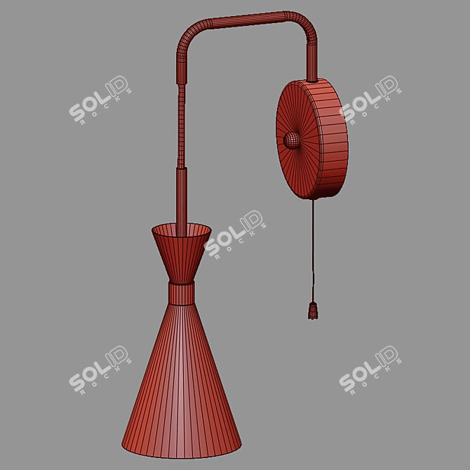 Bogate's Glustin: Stylish Loft Wall Lamp 3D model image 2