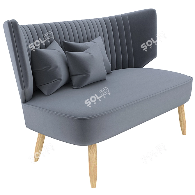 Sleek Swoon Duke Sofa 3D model image 1