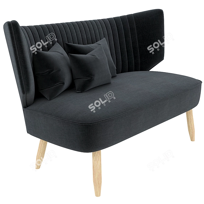 Sleek Swoon Duke Sofa 3D model image 2