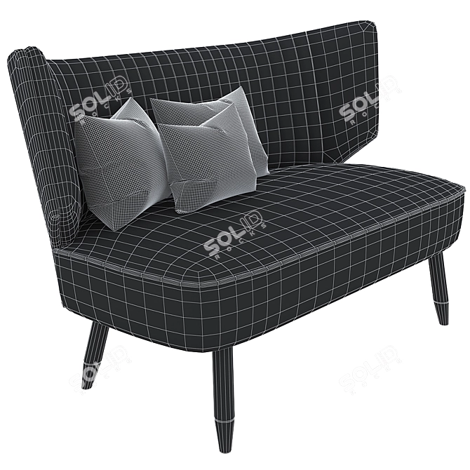 Sleek Swoon Duke Sofa 3D model image 4