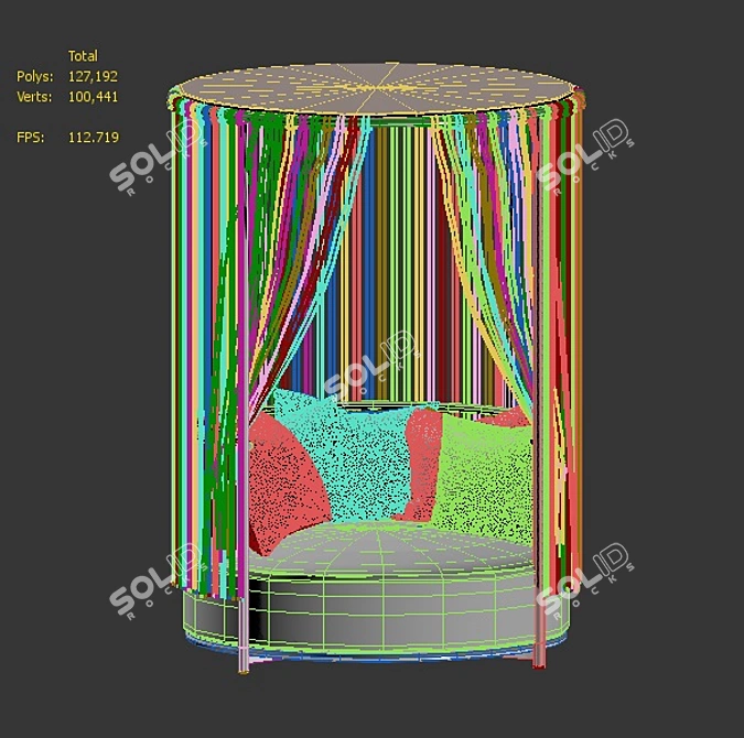 Modern Outdoor Sofa 3D model image 4