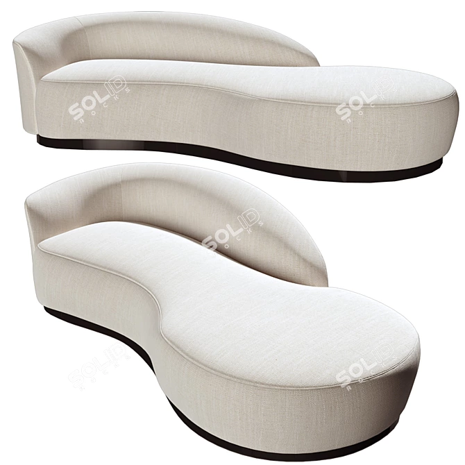 Organic Shape, Pausa Upholstery: Sofa Bernd 3D model image 1