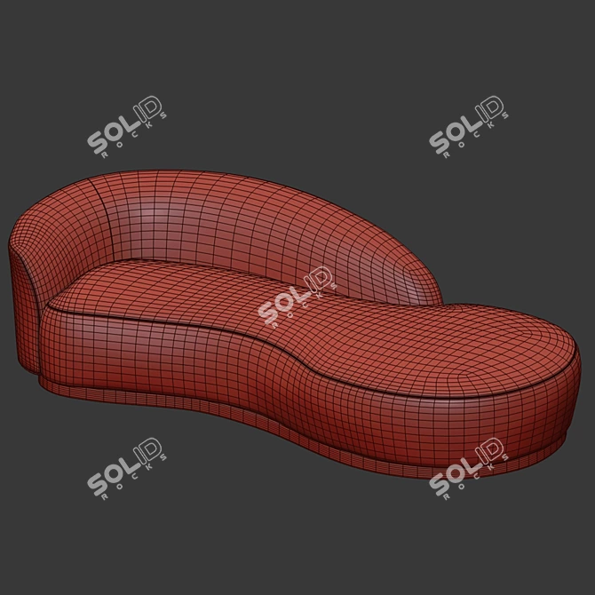 Organic Shape, Pausa Upholstery: Sofa Bernd 3D model image 3