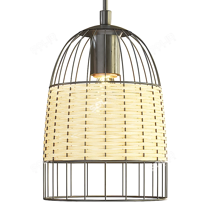 Elegant 3D Ceiling Light ANWICK 43313 3D model image 2