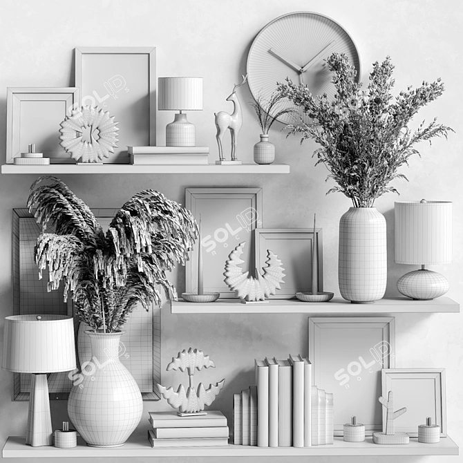 Versatile Decorative Set 24-Piece 3D model image 7