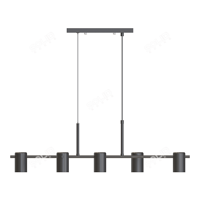 Sleek Hanging Lamp - Lampatron LARS 3D model image 5