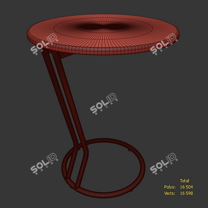 Modern Metal Side Table 3D model image 3