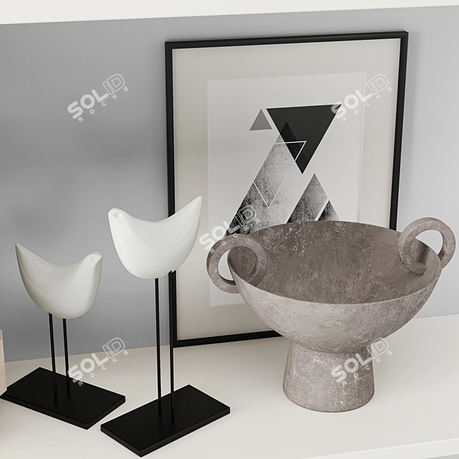 Elegant Decor Set for Interior 3D model image 5