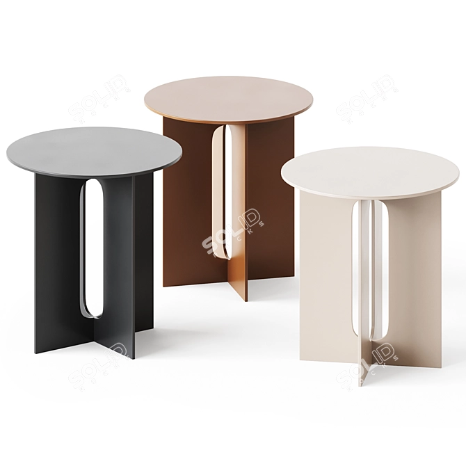 Stylish Androgyne Side Table 3D model image 1